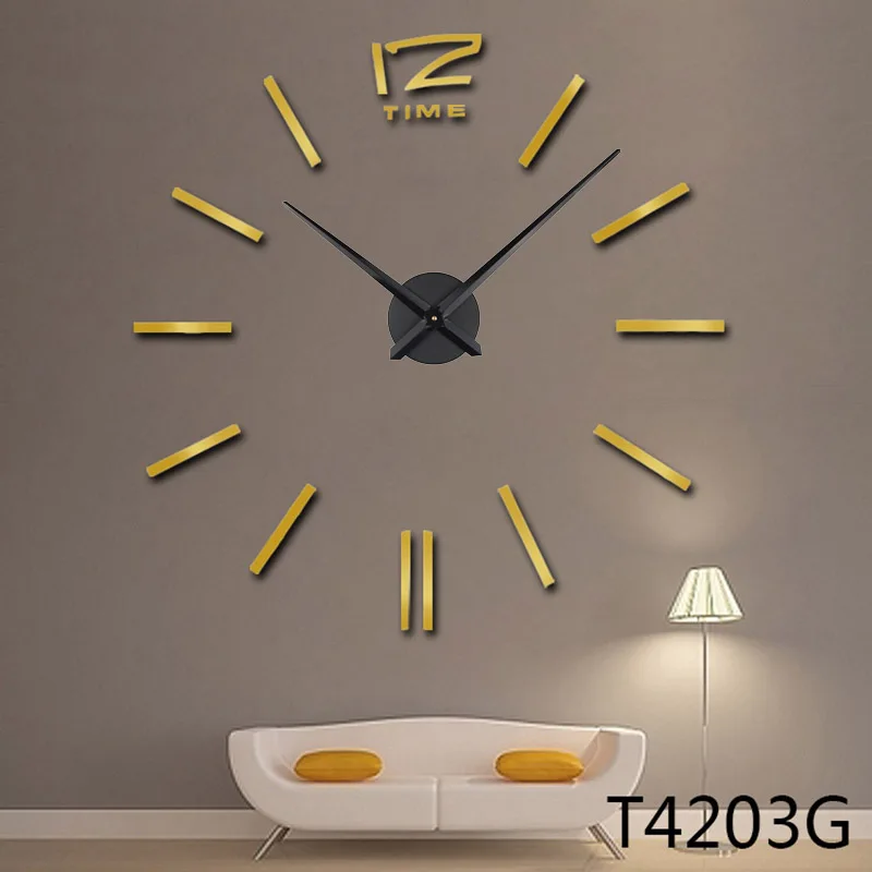 Распродажа настенные часы кварцевые 3D сделай сам акриловые зеркальные наклейки