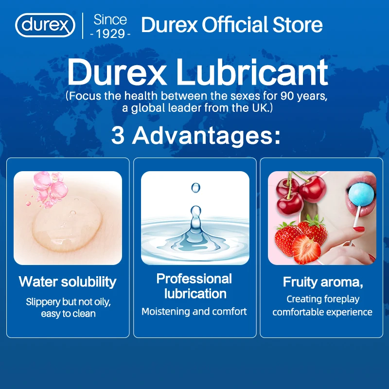Теплая смазка Durex гладкая Водорастворимая для вагины секс-игрушки взрослых