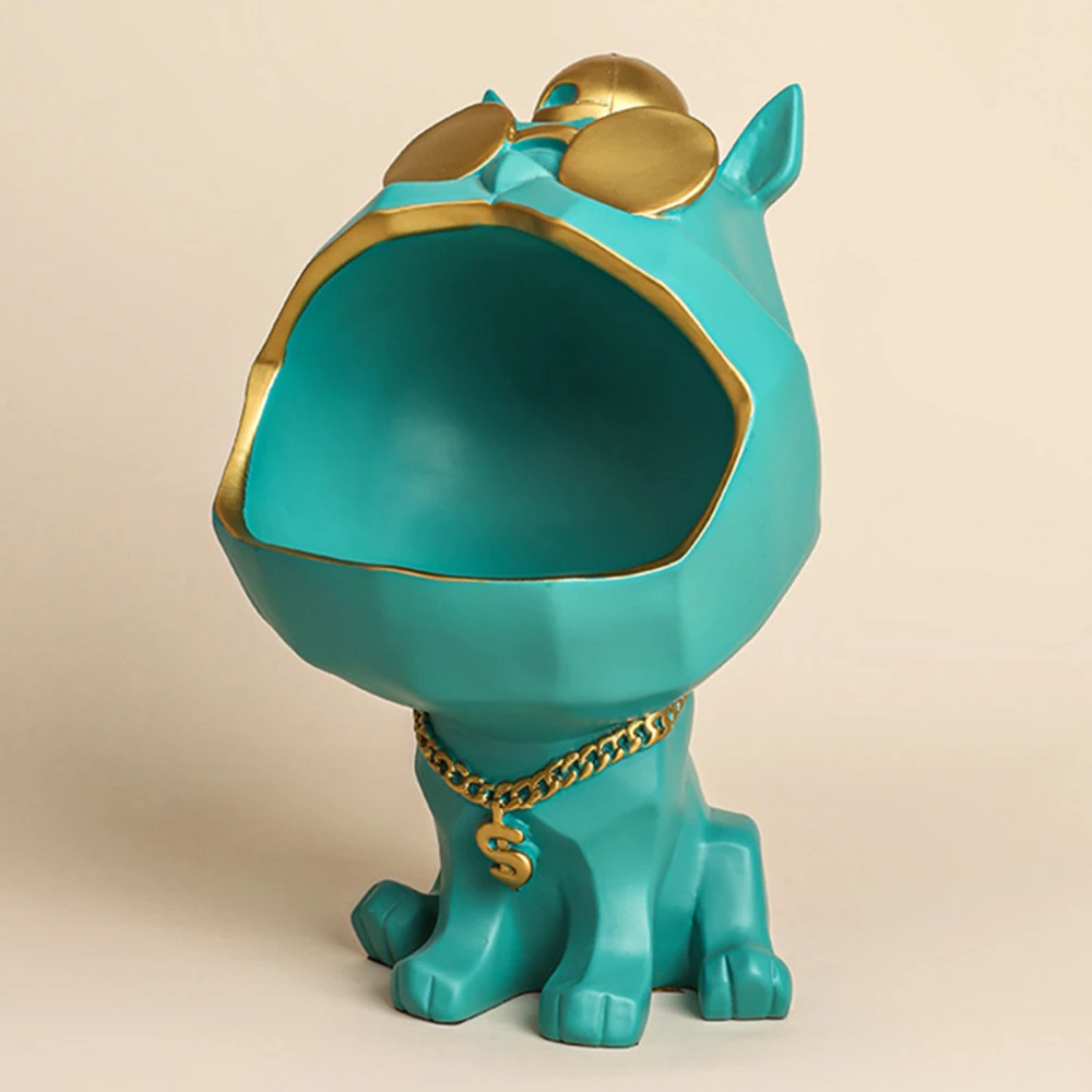 

Dog Big Mouth Key Storage Box Holder Figurines Organizer Space Savers Resin Comfortable To Hand Gift Home Decor Jewelry Ornament