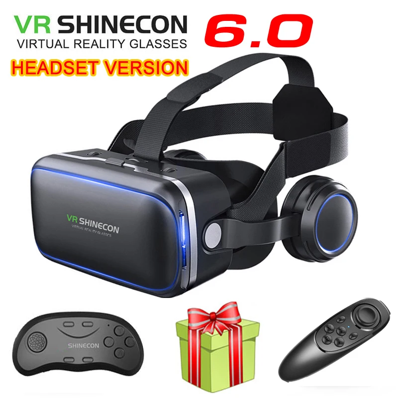 VR Shinecon 6,1 VR Виртуальная реальность 3D очки Google Cardboard VR гарнитура коробка очки гарнитура шлем для смартфона
