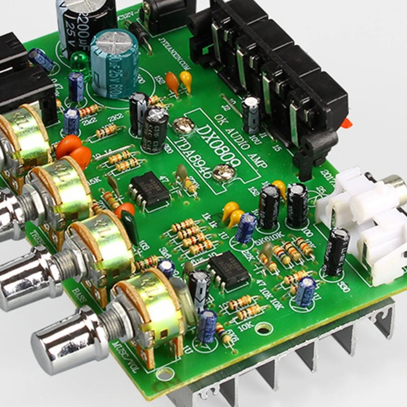 H7JA TDA 8944/8946 стерео высокомощный DIY динамик усилитель плата DC 12V-2A оснащен