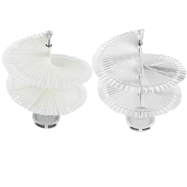 

120 Pcs False Nail Practic Tips Sticks Display Stand Spiral Display Shelf for Uv Gel Nail Polish Color Chart