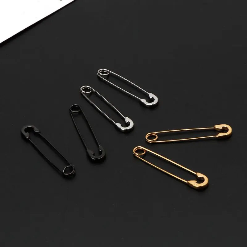 

Gothic Stainles Steel Safety Pin Long Stud Earrings Ear Threader Fashion Jewelry