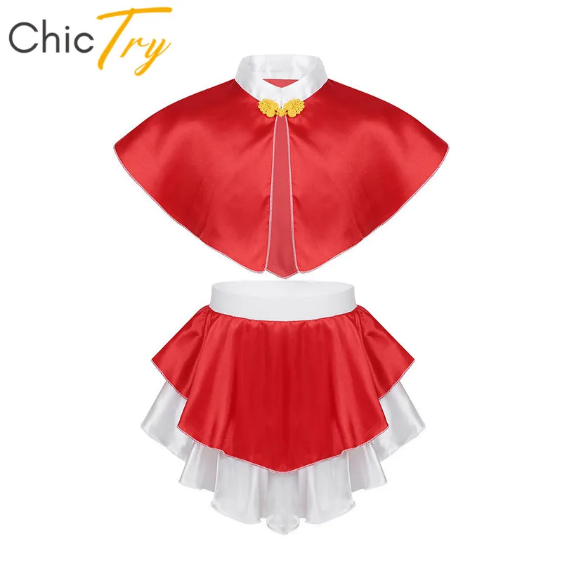 ChicTry/Детский Рождественский костюм Санты для девочек детские вечерние костюмы на