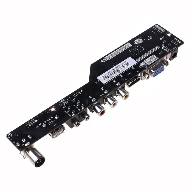 V56 Universal LCD TV Controller Driver Board PC/VGA/USB Interface+7 Key Board+LVDs Cable Kit | Электроника