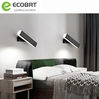 nordic black white led wall lights with rotated beam angle decor modern hotel stair lights in bedroom bedside
