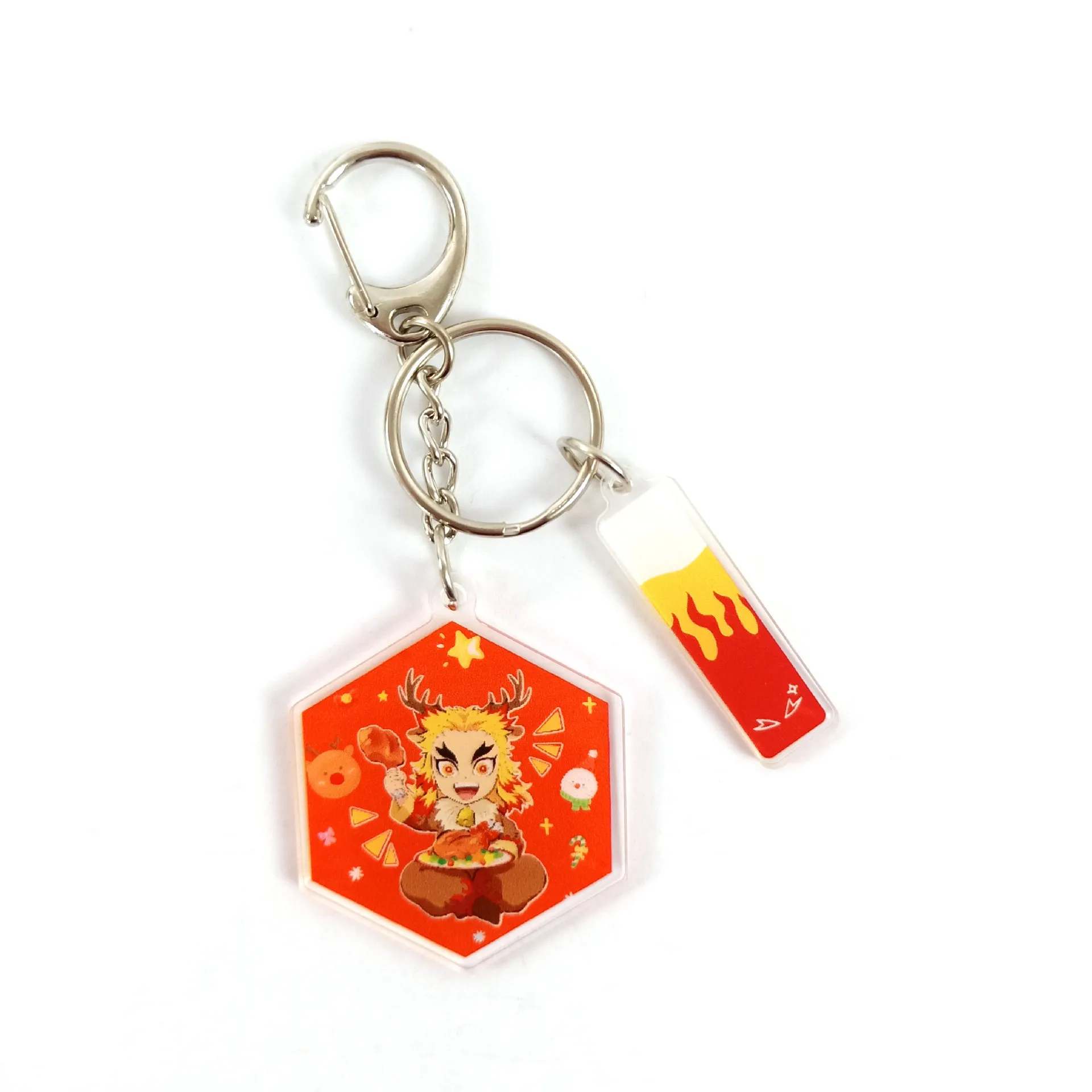 

New Hot Anime Demon Slayer Kimetsu No Yaiba Key Chains Christmas Knapsack Birthday Gift Key Ring Keychain That Brings Good Luck