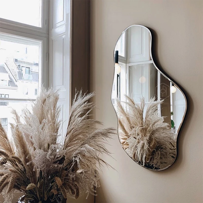 

GY Full Body Mirror Wall Hanging Household Bedroom Clothing Store Full-Length Mirror Wall Hanging Special-Shaped Dressing Mirror