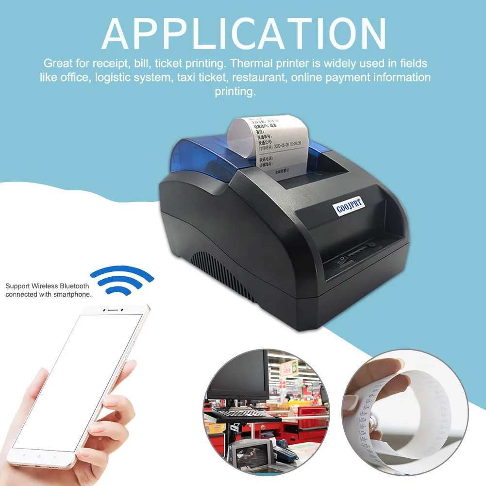 Мобильный телефон Бизнес USB мини Портативный Беспроводной Bluetooth POS чековый