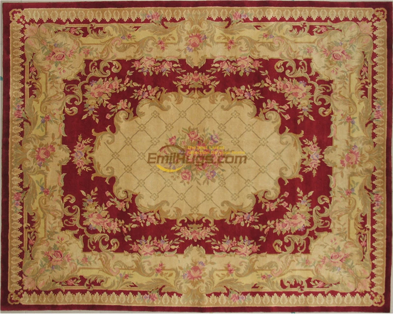Goede Savonnerie Rug Elegante Franse Savonnerie Gebied Tapijt Franse Savonnerie Handgeknoopt Wollen Tapijt Tapijt Folk Tapijt Traditionele