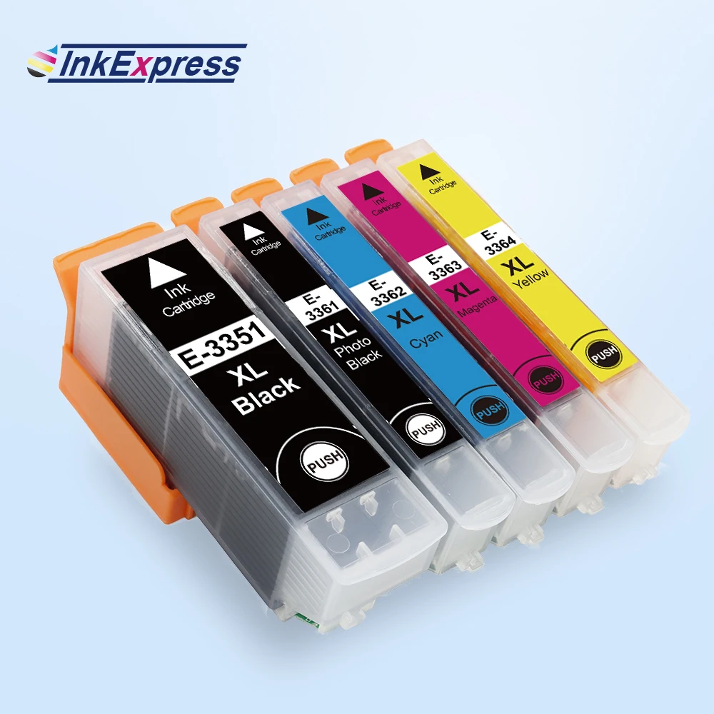 InkExpress 5PK 33XL для Epson чернильный картридж T3351 XP 530 630 635 830 640 645 900 принтер T3361|Чернильные