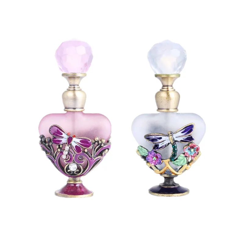 От H & D (2 шт. Винтаж магическое Оловянное ожерелье в виде стрекозы пустой Стекло