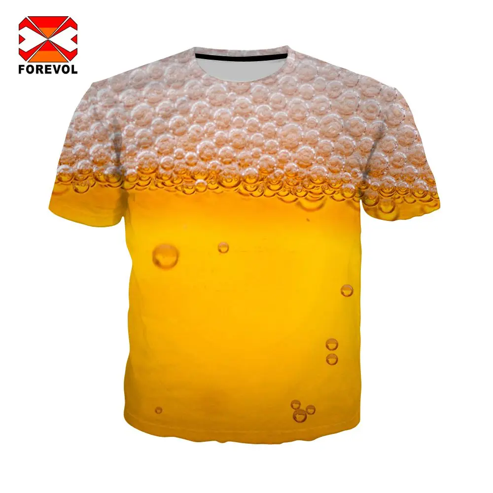 Футболка Мужская/женская с 3D принтом Пиво икры модная тенниска оверсайз