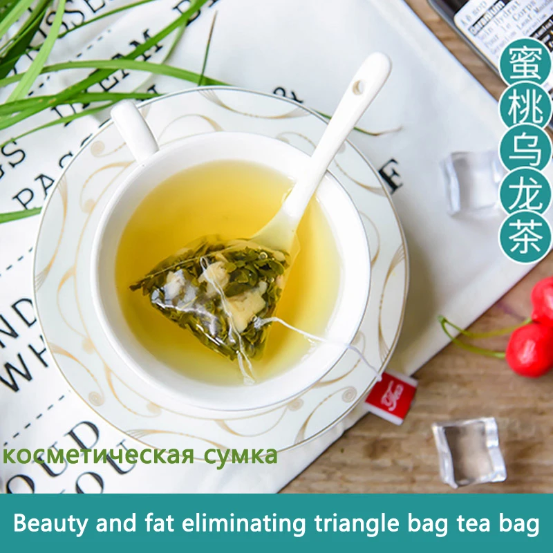 Чайный пакетик треугольный с цветами Улун и фруктами черный для похудения | Дом