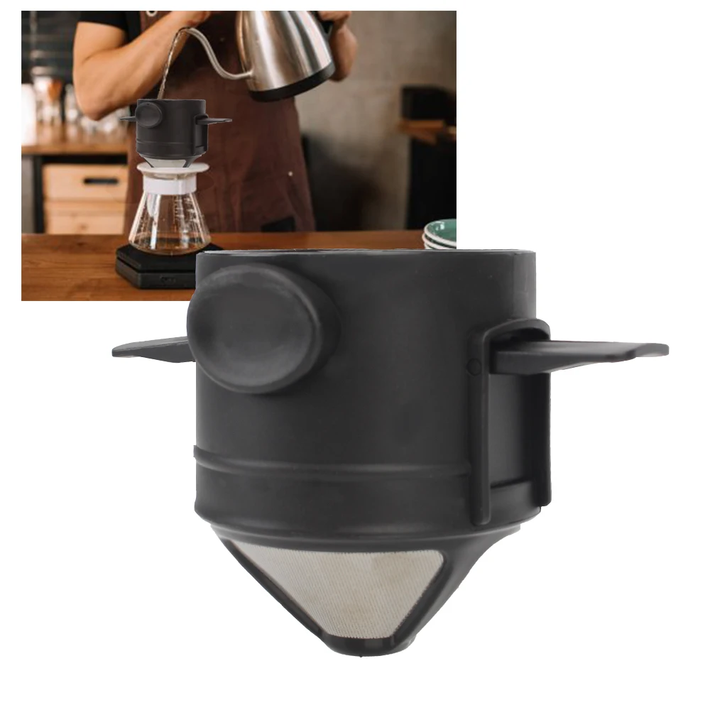 

Funnel Baskets Paperless Pour Over Coffee Dripper Reusable Tea Infuser Stainless Steel Drip Coffee Tea Holder Coffee Filter