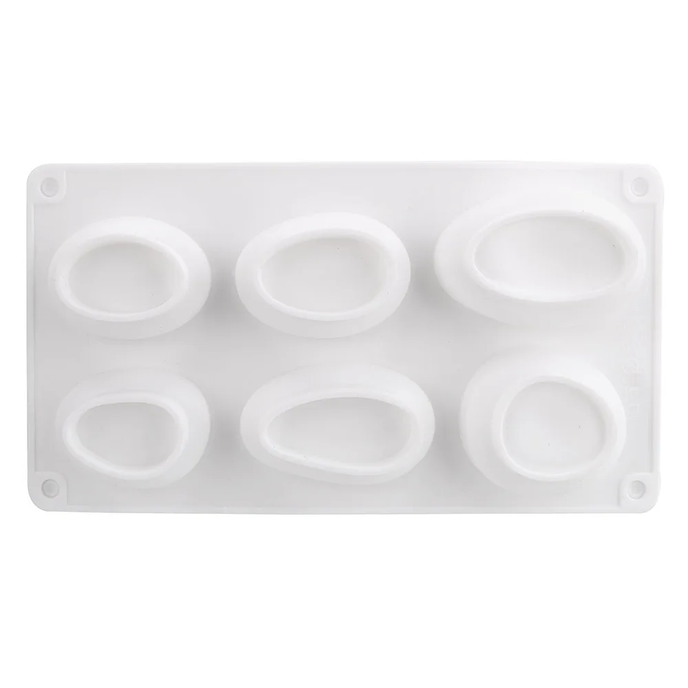 

HOOMIN For Plaster Concrete Dessert Mousse Baking Form Mold Silicone Cake Decorating Tools Soap Mould Round Stone Shape DIY