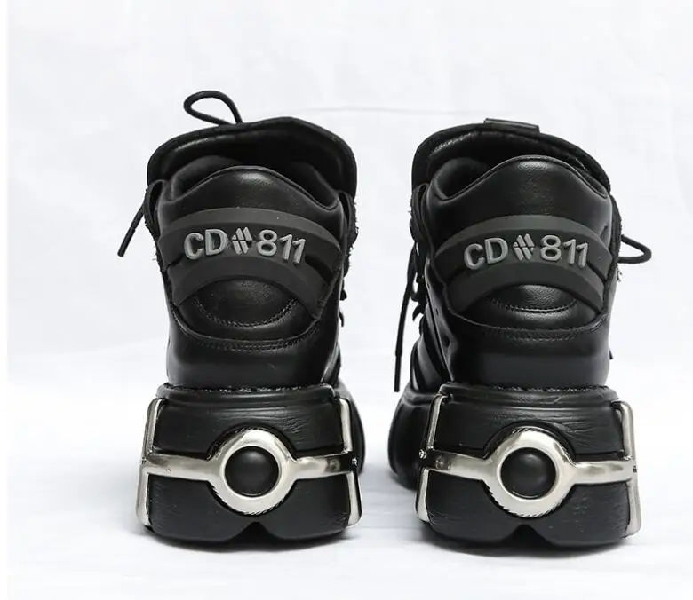 Женские кроссовки в стиле панк на платформе модная повседневная обувь рок