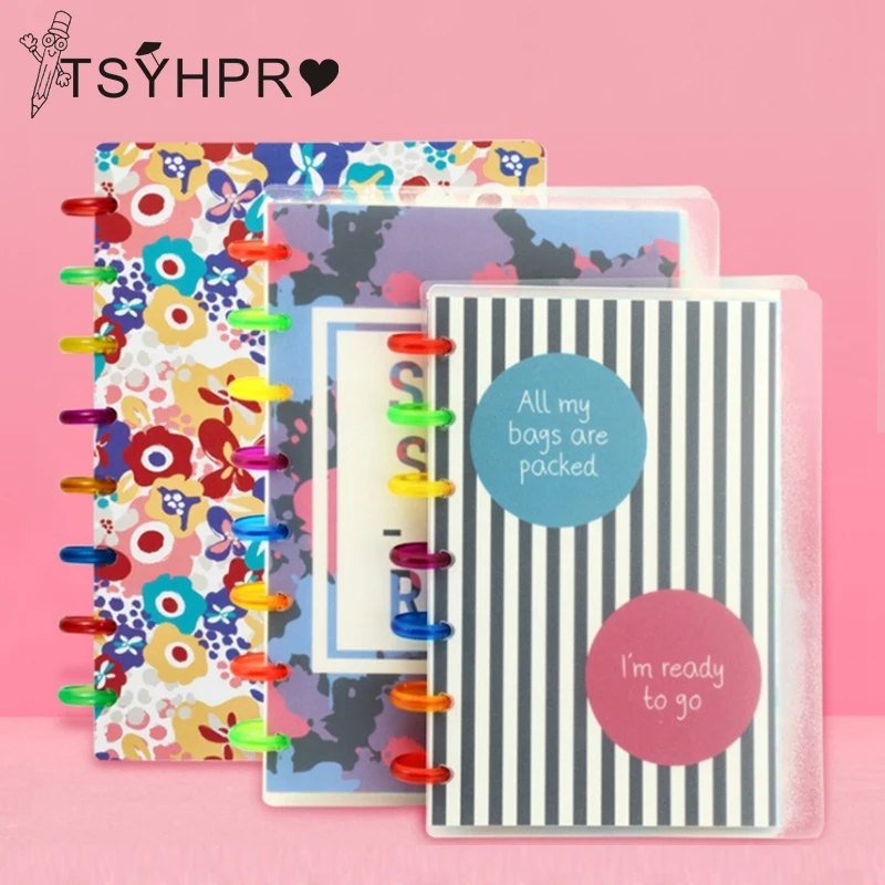 

A5 Creative Loose-leaf Removable Notebook Diary book Sketchbook Discbound Notebook Office School Supplies A1909-007