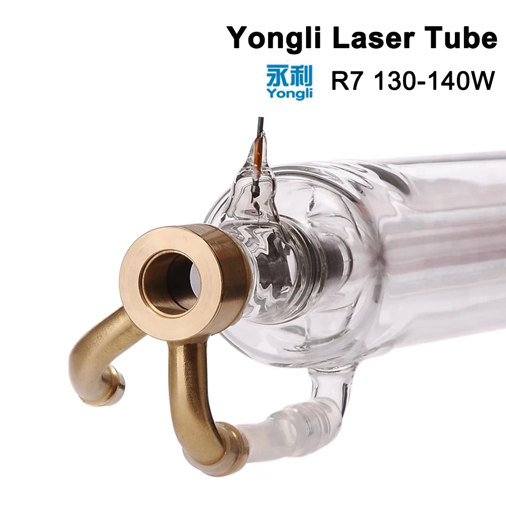 Yongli R7 130 Вт CO2 лазерная трубка Деревянный чехол Упаковка Длина 1650 Dia. 80 мм для