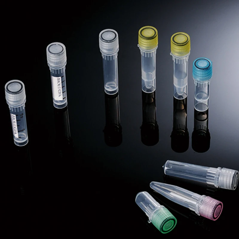 Фото 500 Pcs 0.5ml Freezing Cryo Vial Tube Cryovial Plastic Cryogenic Vial №1