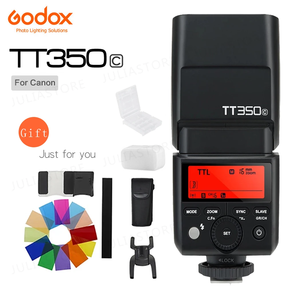 Беспроводная вспышка GODOX TT350C GN36 HSS 1 / 8000s TTL 2 4G для Canon беззеркальная цифровая |