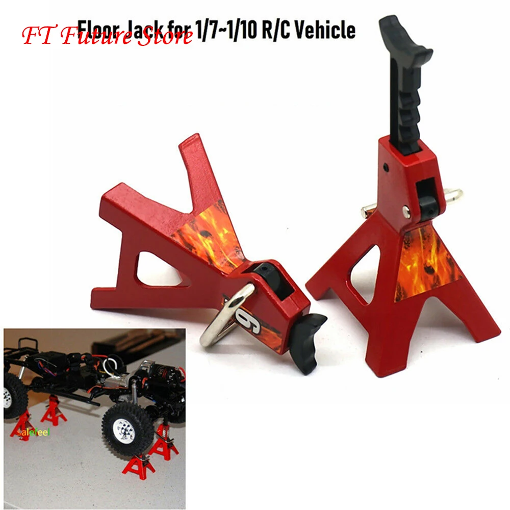 

2pcs 6 Ton Adjustable Height Jack Stand for 1/10 RC4WD SCX10 Rock Crawler RC Car