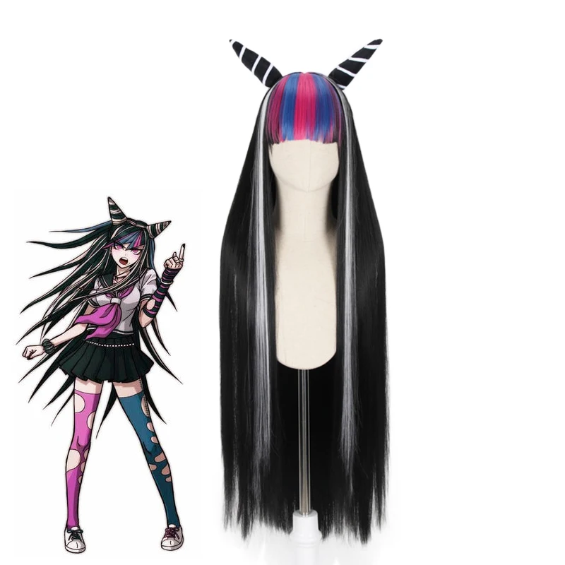 Длинный парик из аниме Dangan Ronpa Mioda Ibuki Женский карнавальный костюм термостойкие