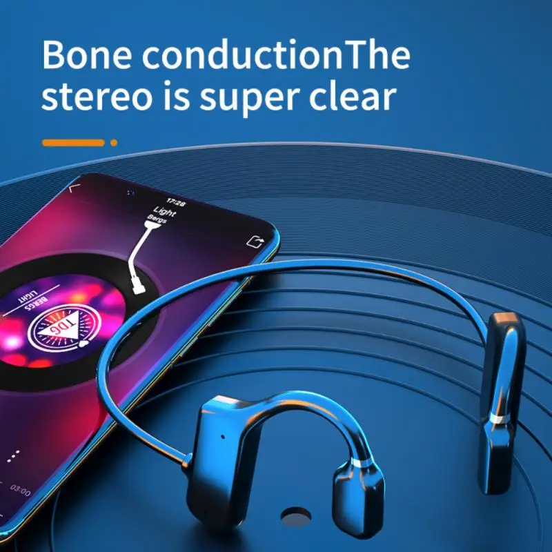 

Bone Conduction Headphones Bluetooth-Compatible Wireless Waterproof Comfortable Wear Open Ear Hook Not In-ear Sports Earphones