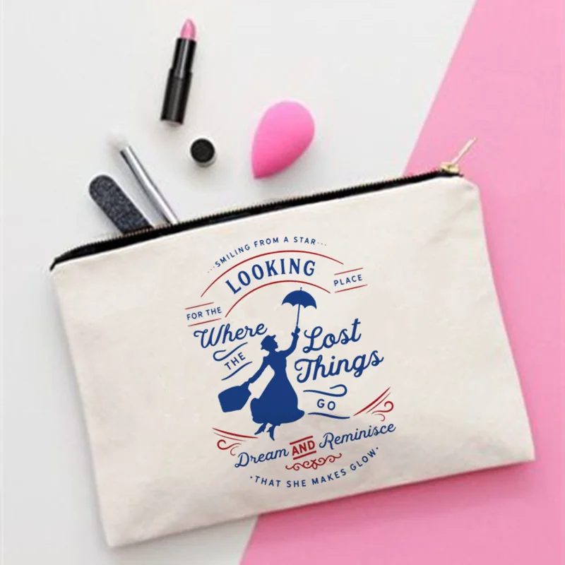 

Women Mary Poppins Practically Perfect Printed Fashion Women Cosmetics Organizer Bag for Travel Storage Bag for Lady Gift Bag