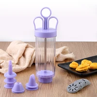 household 19pcs butter cookie gun 8 decorating mouth cookie press kit with cake cream decorating syringe baking pastry nozzle