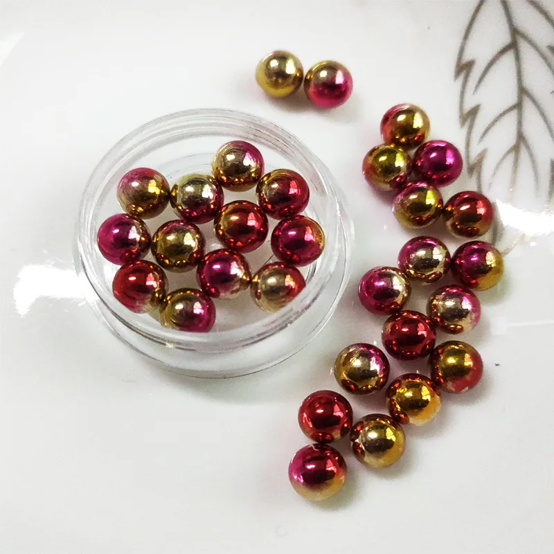 30 шт./пакет цветные жемчужные бусины для наполнения ювелирных изделий Нейл арт