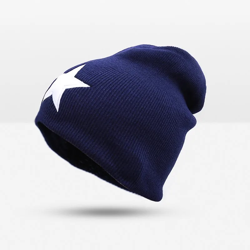 REAKIDS Skullies Beanies Kids Hat Winter Star Cotton Girls Boys Hats Warm Baby For Children | Детская одежда и обувь