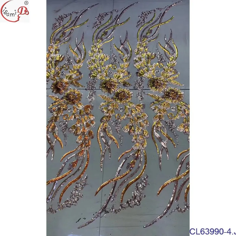 big flower positioned fashion design embroidery lace fabric CL63990 | Fabric