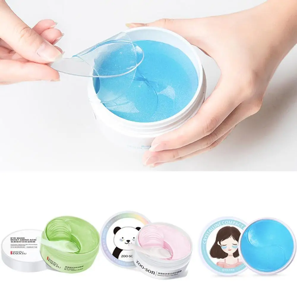 

Коллагеновая прозрачная маска для глаз, 60 шт. гелевых накладок для глаз, средство для удаления темных грязи, антивозрастной мешок для глаз, У...