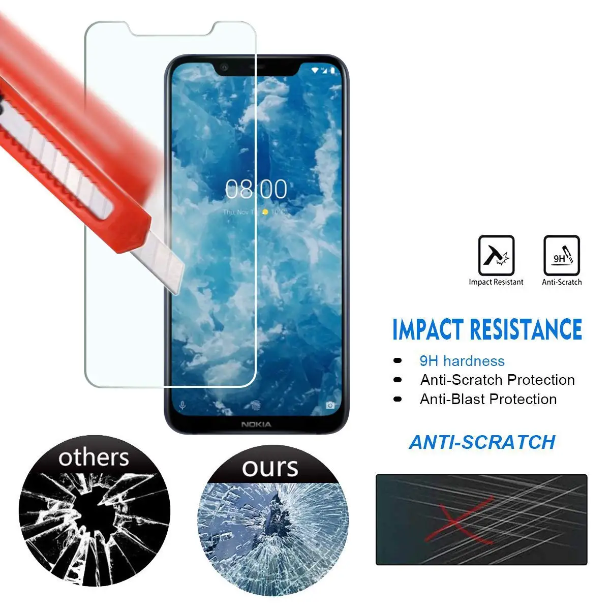 Для Asus ZenFone Max Plus M2 ZB 601KL защита экрана из закаленного стекла 9H 2.5D защитная пленка