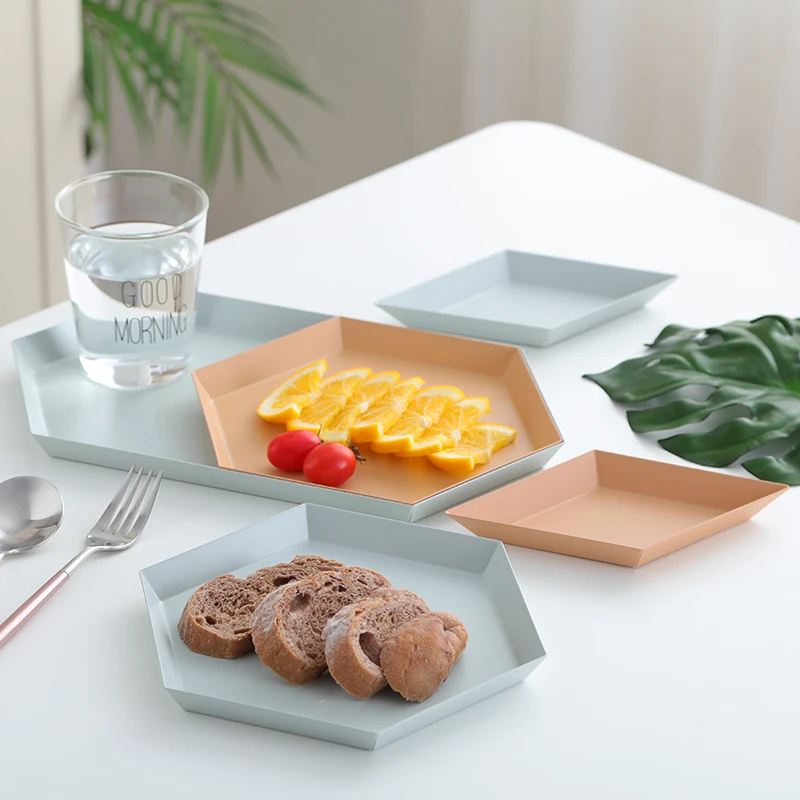 Многоугольный Настольный лоток для хранения в скандинавском стиле ювелирных