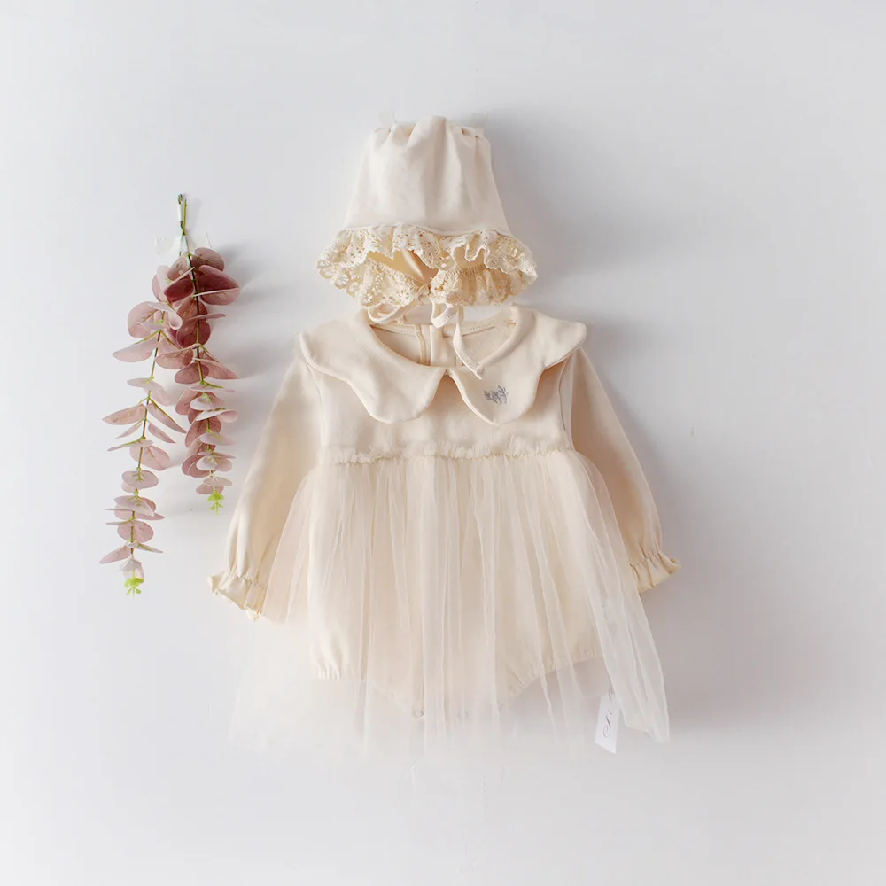 Детское хлопковое боди с длинным рукавом вышивкой|Боди для малышек| |