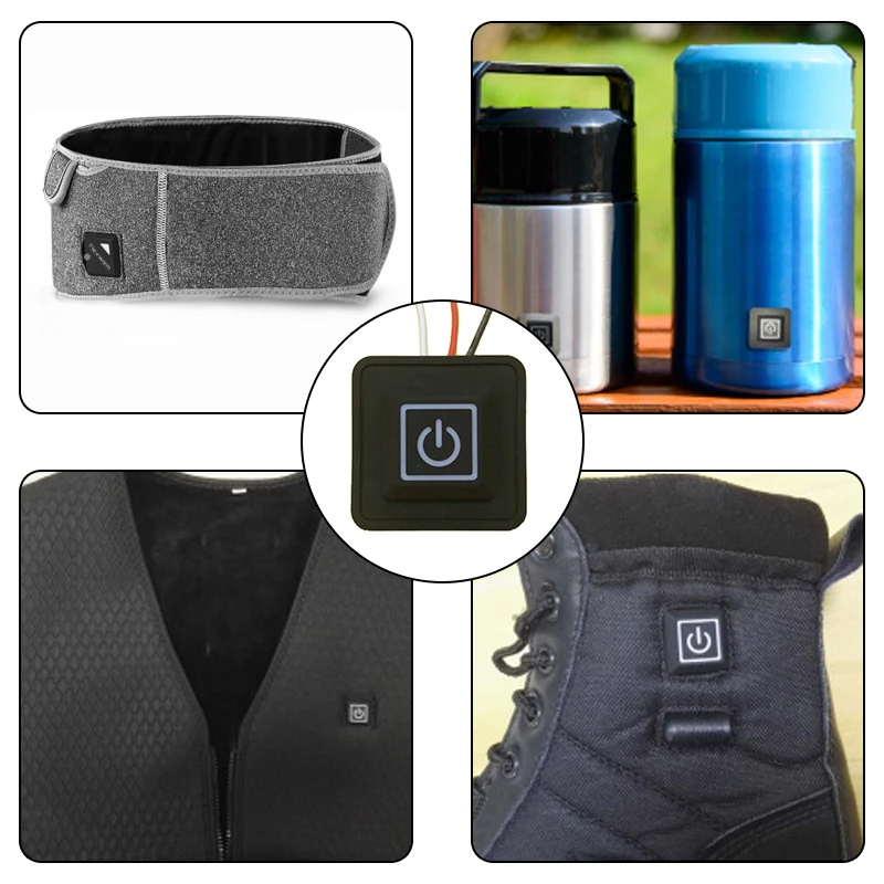 Силиконовый кнопочный переключатель с подогревом жилет брюки перчатки Electirc