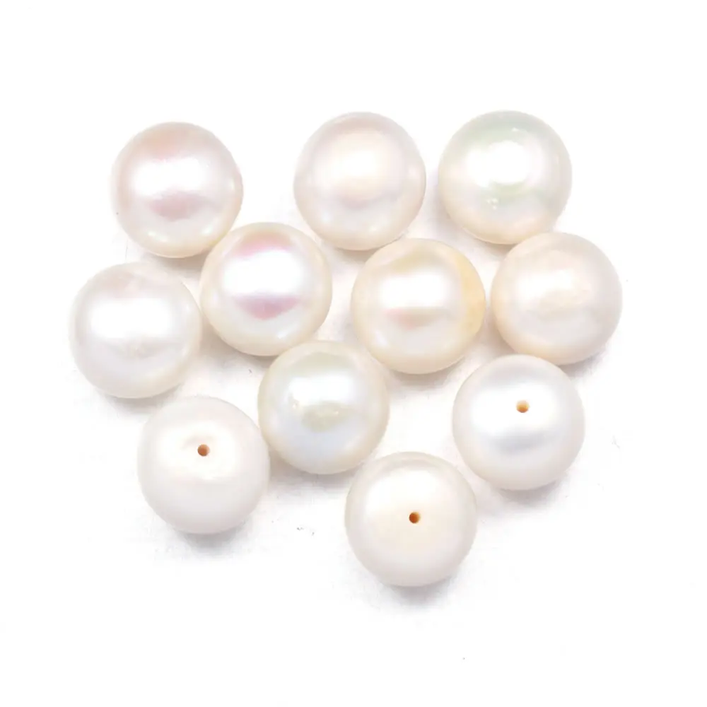 

Fine Natural Freshwater Pearl Bead Round Small Hole Beads for Women Jewelry Making DIY Bracelet Necklace Earrings 11-12mm