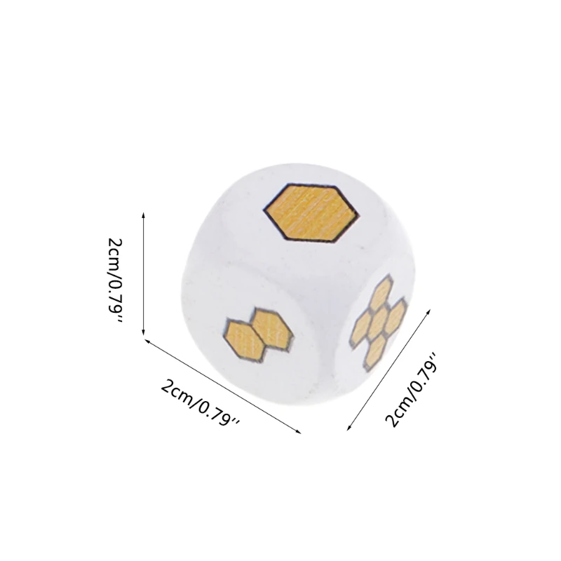 

10 Pieces 6 Sided 20mm Dice Solid Wooden Dice Digital Dice for DIY Games Club/party/family Accessories