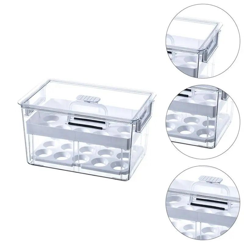 

1pc Refrigerator Egg Organizer Transparent Storage Bins Egg Storage Container