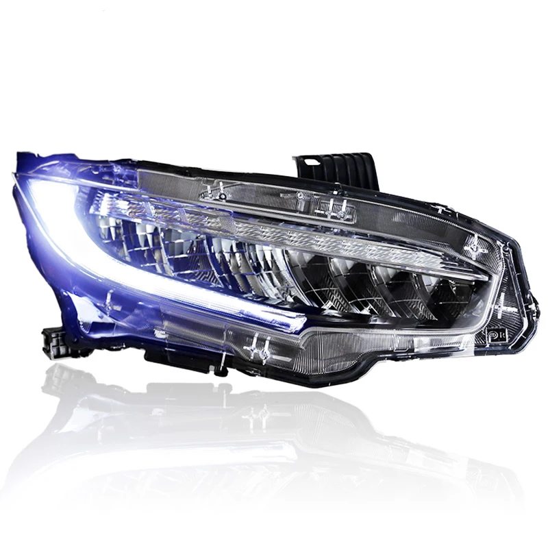 Головная лампа для Honda Civic головной светильник s 2015 2017 передняя DRL Объектив Двойной