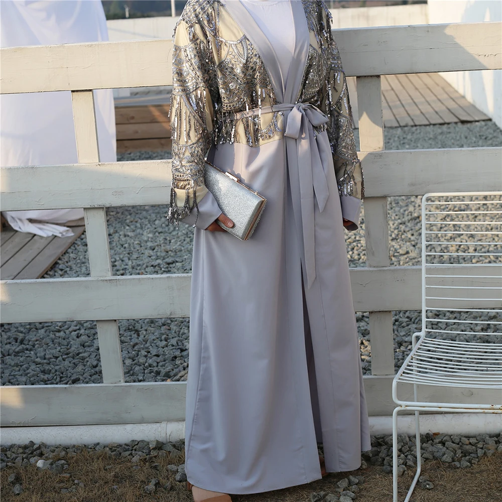 Рамадан кимоно абайя Дубайский хиджаб мусульманское платье для женщин Caftan Marocain