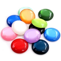 10pcslot 25mm 12 colors and mixed color flat back resin cabochons cameo fit 25mm cameo base domed jewelry accessories supplies