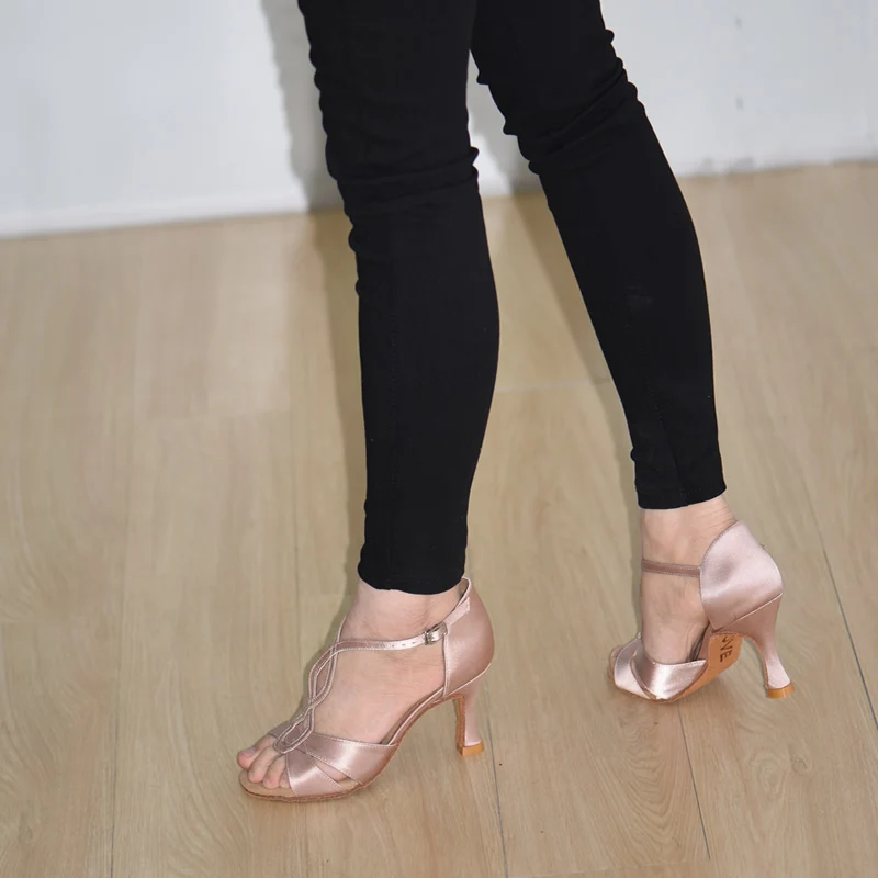 LD 7098 танцевальная обувь YOVE Bachata/Сальса женская обувь|salsa dance shoes|dance shoesdance shoes satin |