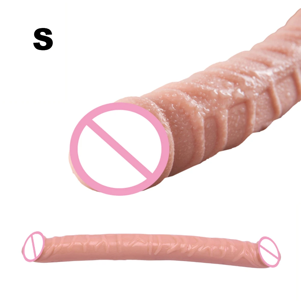 Силиконовый двойной фаллоимитатор Yunman мягкий большой пенис член реалистичный