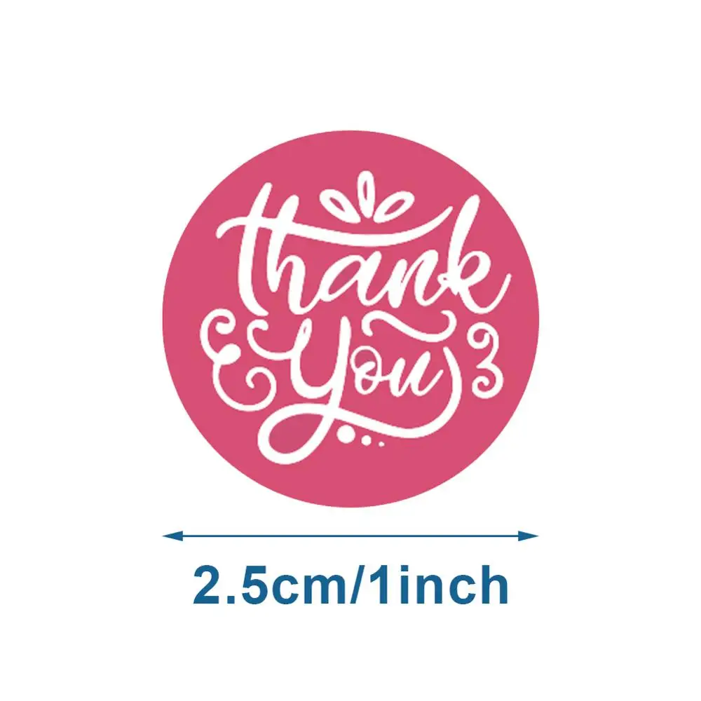 Ручной работы круглых наклеек 1 дюйм Спасибо наклейки этикетки для печати