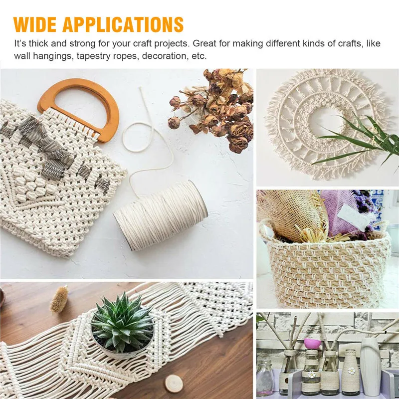 1/2/3 мм Фурнитура для бижутерии макраме шнур скрученный из керамического волокна