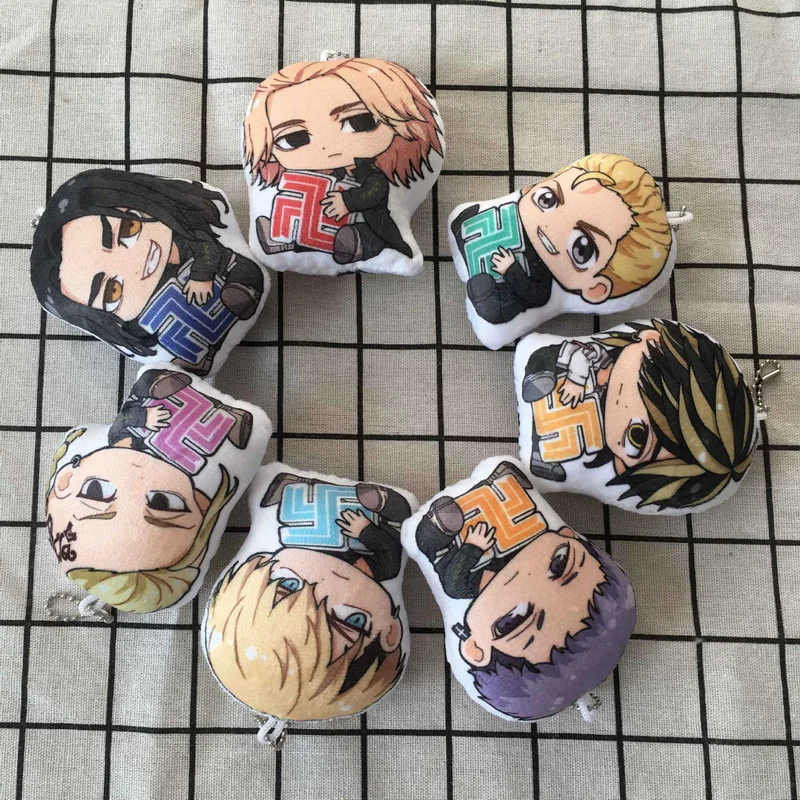 

10cm Anime Tokyo Revengers Plush Toys Plushie Pendant Manjiro Ken Takemichi Hinata Atsushi Plush Kawaii Anime Stuffed Plush Doll