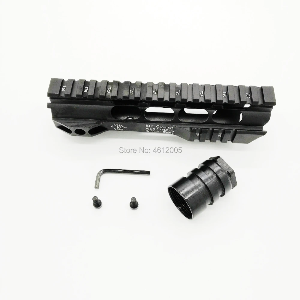 7 дюймов тактический ar 15 AR15 MLOK handguard поплавок супер тонкий Handguard Quad Rail стальная гайка для M4 M16